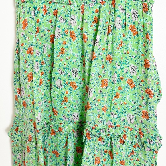 Banjanan Iris Dress Siesta Lime Green Floral Maxi Dress Small - Picture 5 of 10
